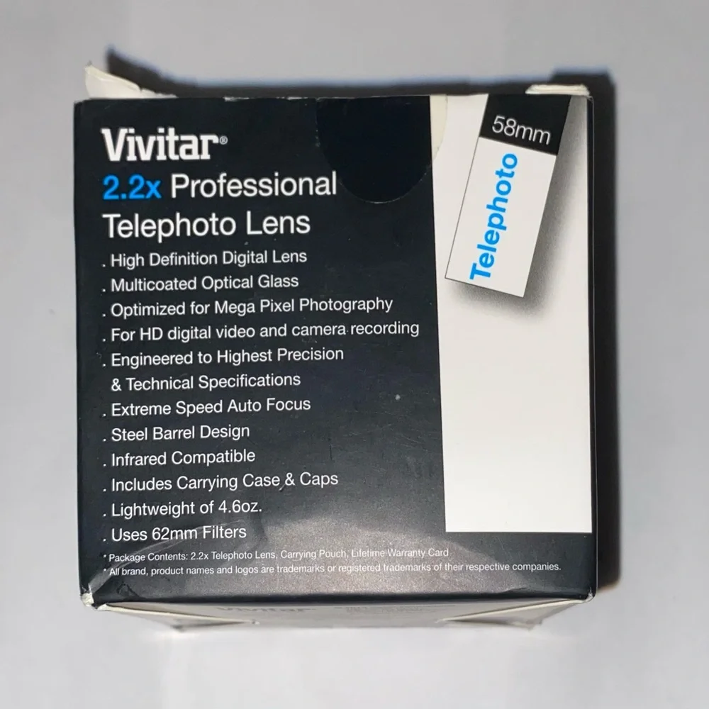 Vivitar 2.2x Professional Telephoto Lens 58 mm Telephoto